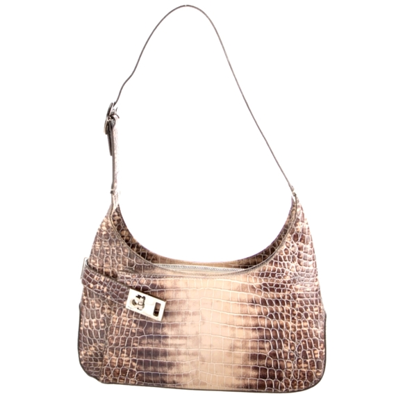 Salvatore Ferragamo Handbags - 💯 Authentic Salvatore Ferragamo Python Leather Small Shoulder Bag